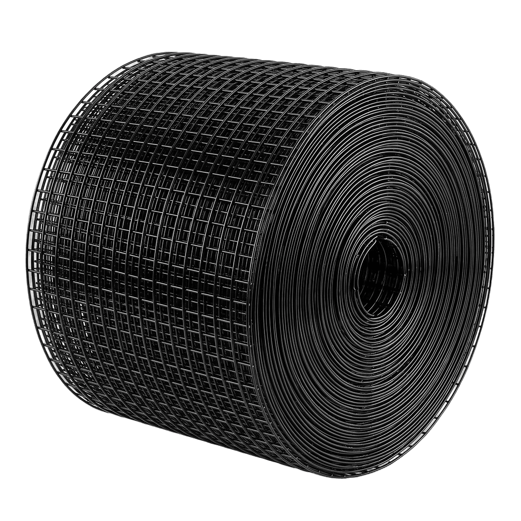 Mountview Solar Panel Bird Mesh PVC Coated 30m Roof Guard for Pigeons Black