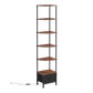 Levede 6-Tier Corner Shelf Stand Bookshelf Display Storage Rack with Drawer