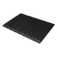 Marlow Front Door Mat 90x60cm TPE Raised Wave Drainage for Entrance Black