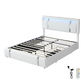Levede Double Bed Frame With Adjustable Headboard White