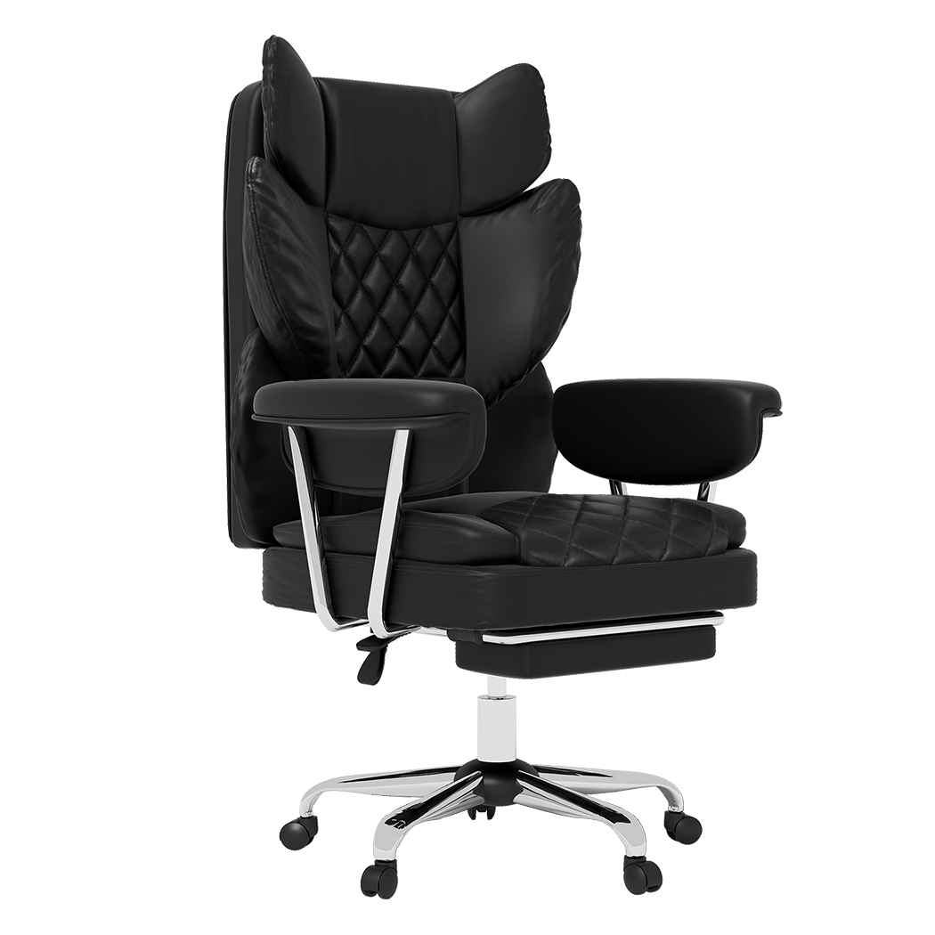 Levede Gaming Office Chair High Back PU Leather Black