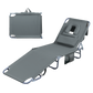 Levede Foldable Beach Lounge Chairs with Face Hole Grey