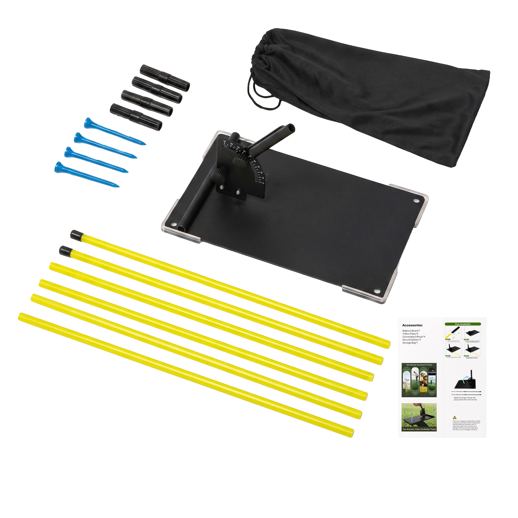 Centra Golf Alignment Sticks With Cast Iron Base Portable Practice For Outdoor