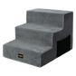 Pawz 3 Steps Pet Stairs Dog Ramp High Density Foam Grey