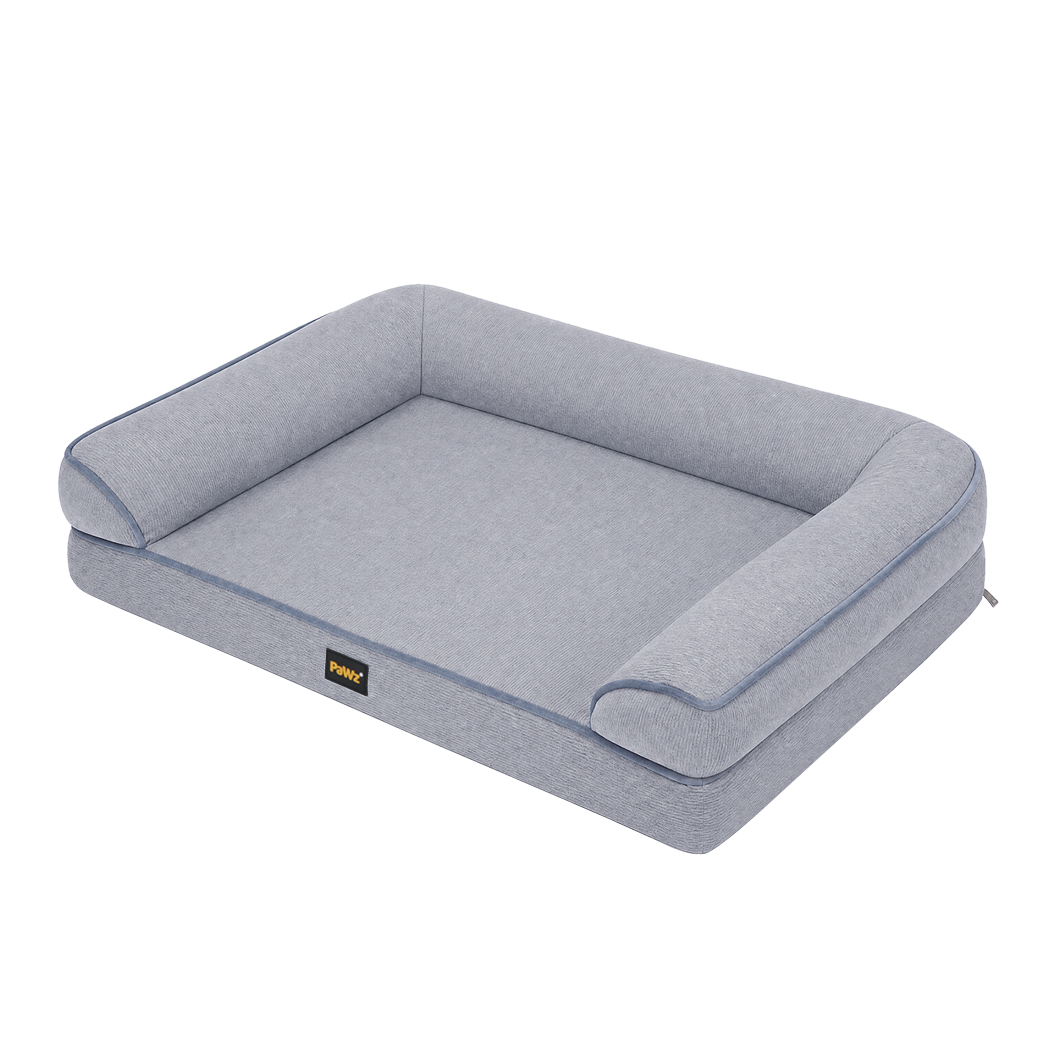 Pawz Cooling Orthopedic Dog Bed Waterproof Lining Washable Memory Foam Grey XL