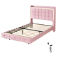 Levede King Single Floating Bed Frame With RGB LED Light Headboard USB Charge