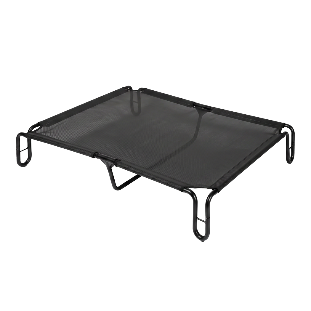 Pawz Elevated Dog Bed L Breathable Mesh Cooling for Indoor Outdoor Black