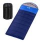 Mountview Sleeping Bag Extra Wide 230x100cm 3 Season Waterproof Hiking Blue
