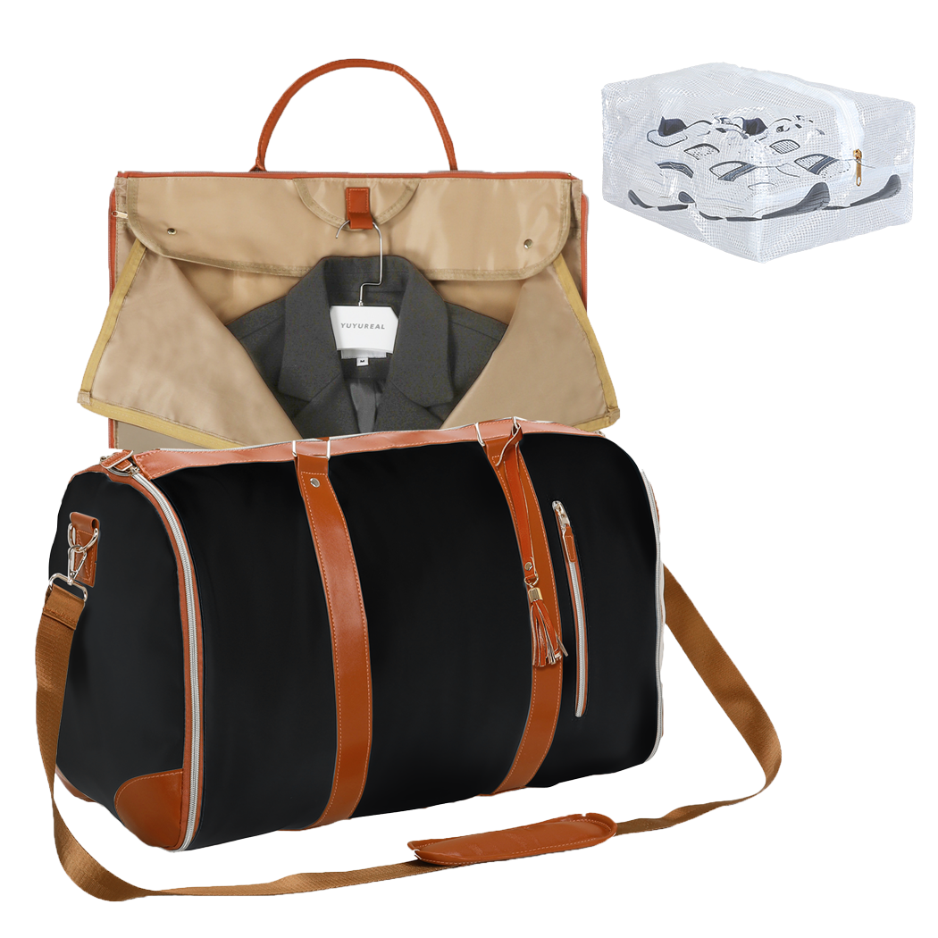 Slimbridge Garment Bags 2 in 1 Hanging Suit Bag Black