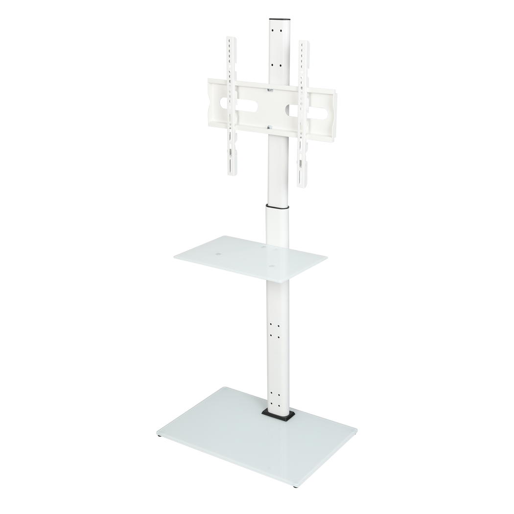 Levede TV Floor Stand 32-65 Inch Universal Swivel Height Adjustable Mount White