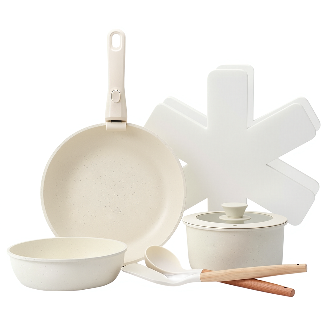 Toque 9-Piece Non Stick Cookware Set Kitchen Fry Pan