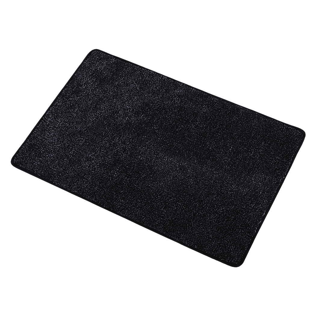Marlow Door Mat Indoor 90x60cm Non Slip Washable Rug For Front Coal Grey
