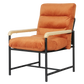 Levede Metal Framed Lounge Chair Velvet in Orange