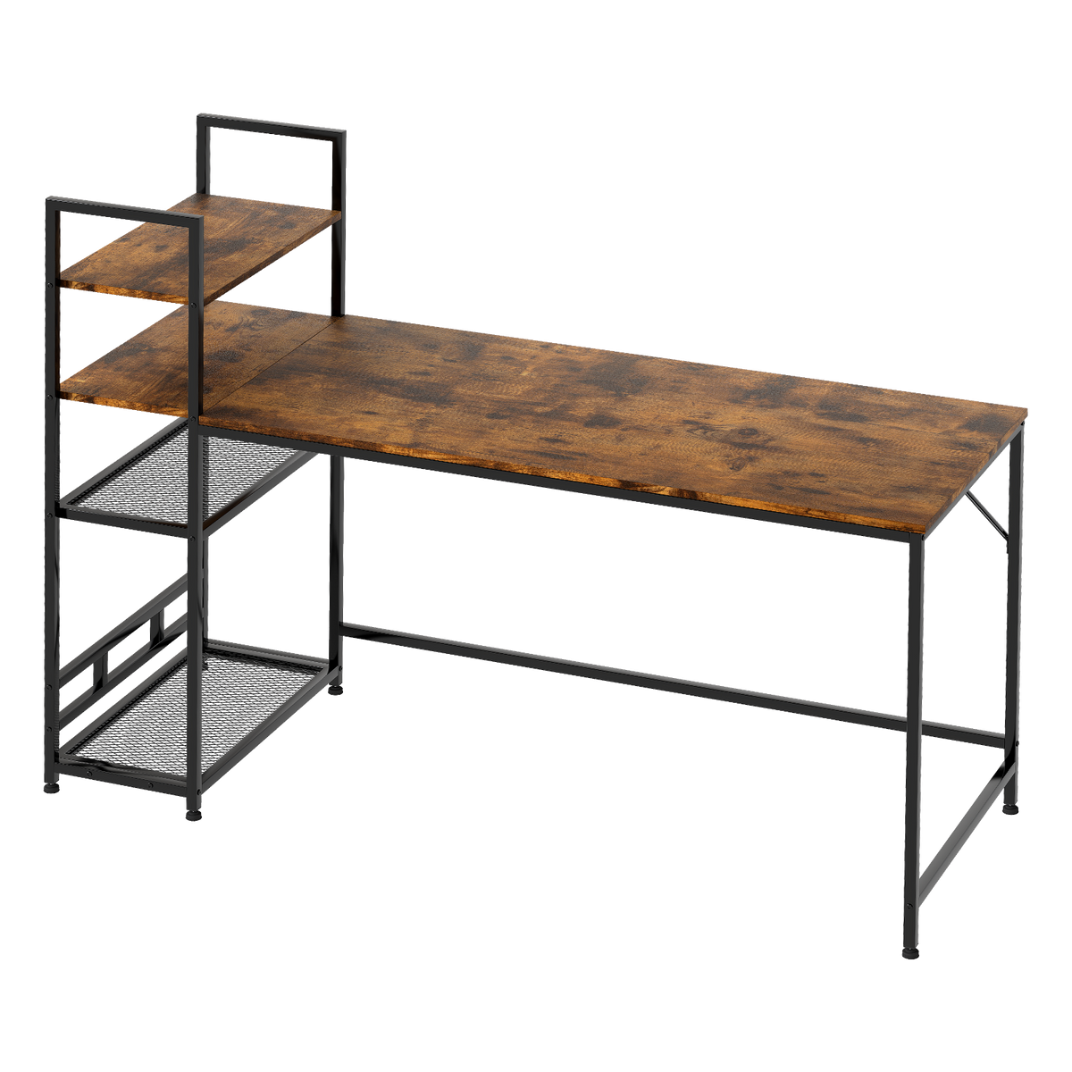 Levede Computer Desk Study Home Table with 4-Tier Shelf
