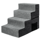 Pawz 4 Steps Pet Stairs Dog Ramp High Density Foam Grey