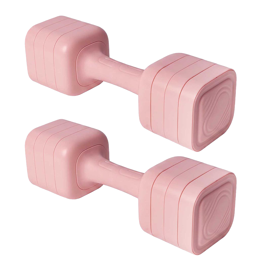 Centra Adjustable Dumbbells Set 2-5kg Quick Lock TPU Grip for Home Workout Pink