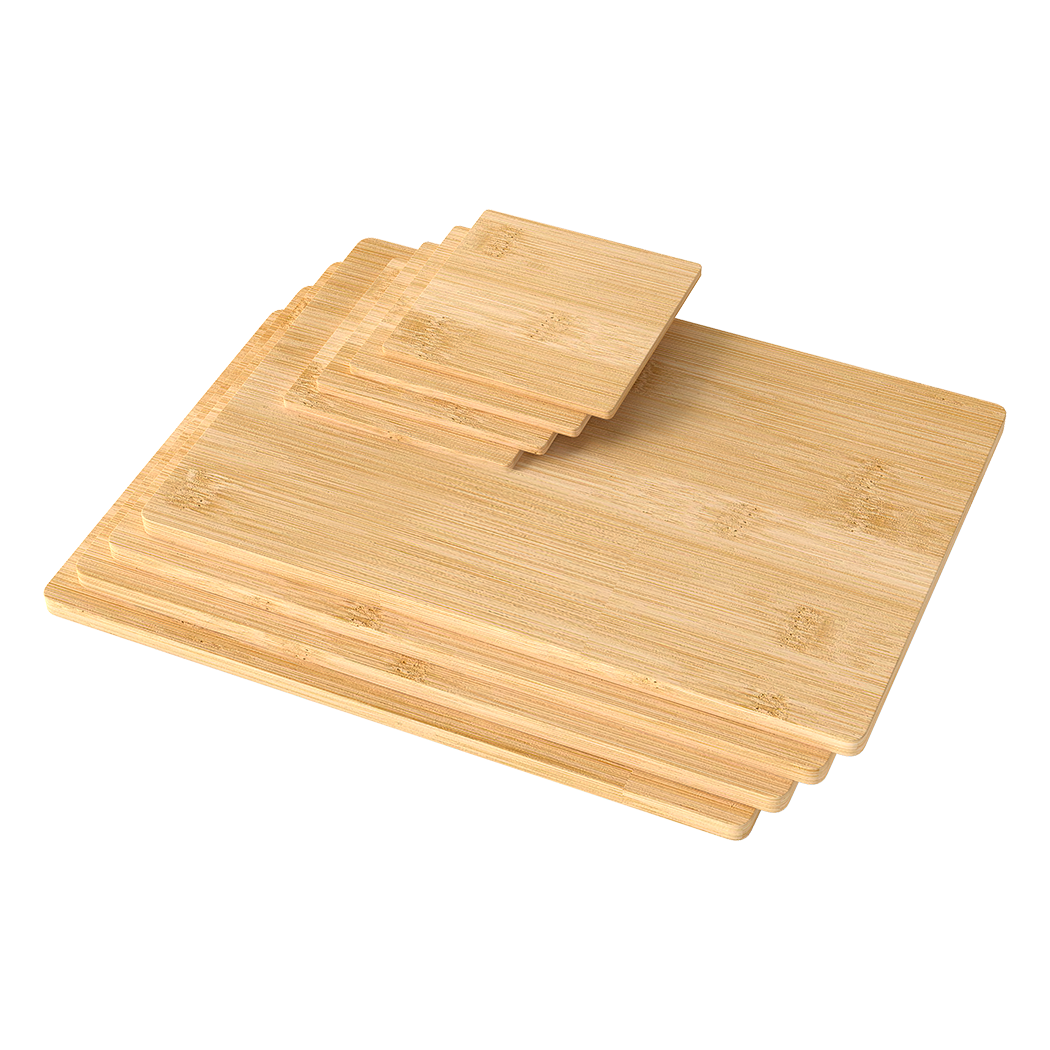 Toque 8 Pcs Natural Bamboo Placemat Coaster Storage Dish