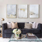 50cm x 70cm Abstract Golden White 3 Sets Gold Frame Canvas