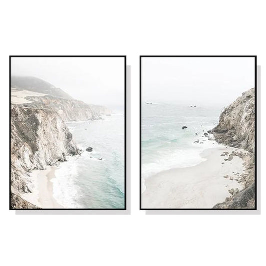 50cm x 70cm Modern Abstract 2 Sets Black Frame Canvas Wall