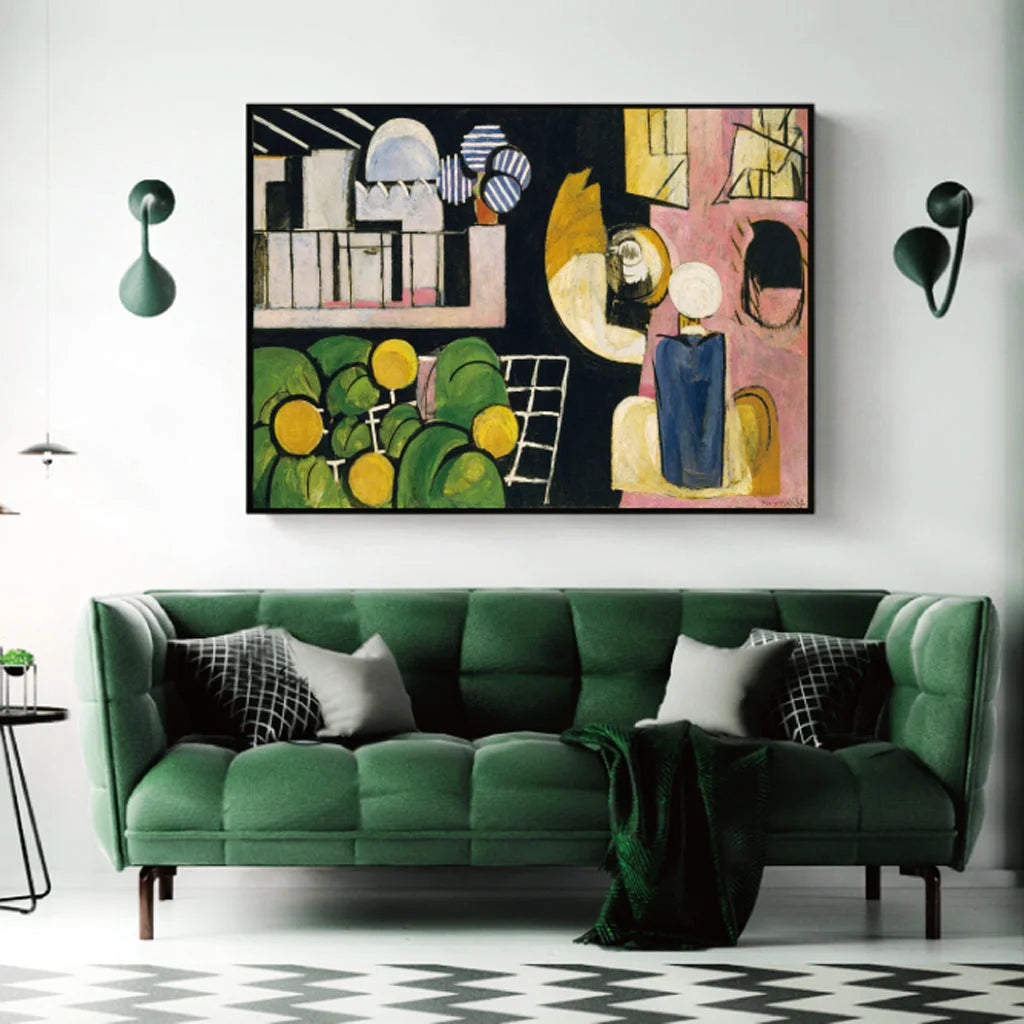 50cm x 70cm Moroccans by Henri Matisse Black Frame Canvas
