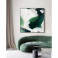 50cm x 50cm French Abstract Green Black Frame Canvas Wall