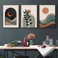 50cmx70cm Abstract Dark Green 3 Sets Black Frame Canvas