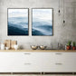 50cmx70cm Blue Mountains 2 Sets Black Frame Canvas Wall Art