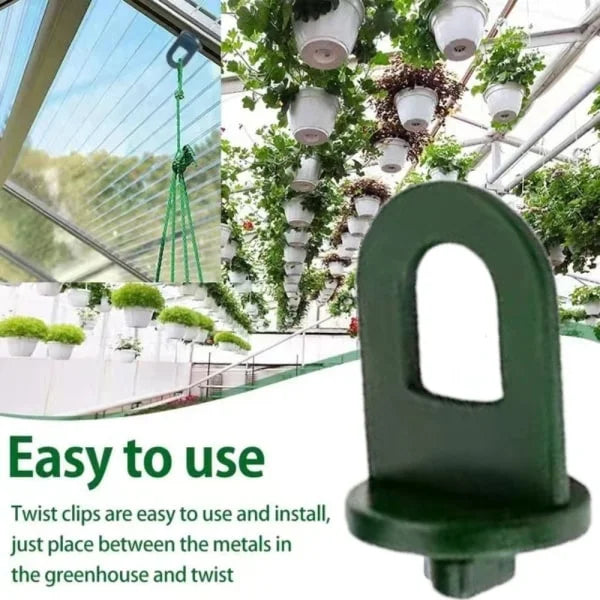 50pcs Greenhouse Plant Crop Clamps Greenhouse Hanging Clamp