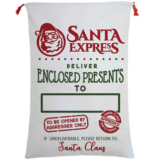 50x70cm Canvas Hessian Christmas Santa Sack Xmas Stocking