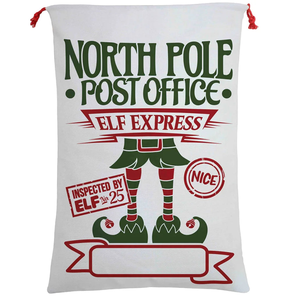 50x70cm Canvas Hessian Christmas Santa Sack Xmas Stocking