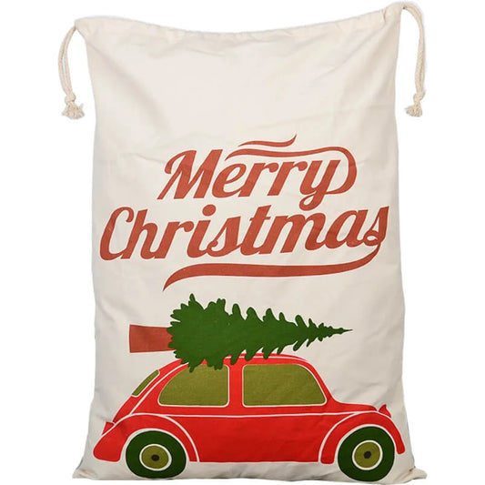 50x70cm Canvas Hessian Christmas Santa Sack Xmas Stocking