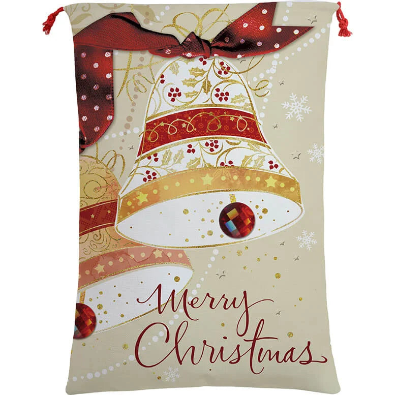 50x70cm Canvas Hessian Christmas Santa Sack Xmas Stocking