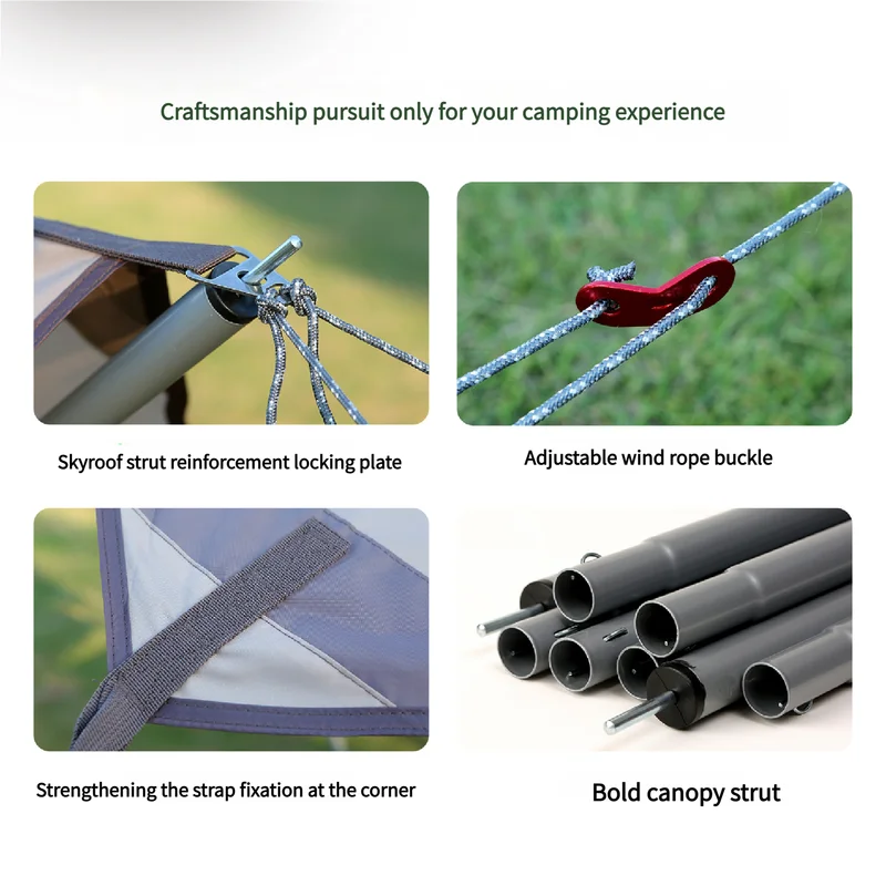 520*420 cm Hexagon Camping Tent Tarp - Waterproof UV