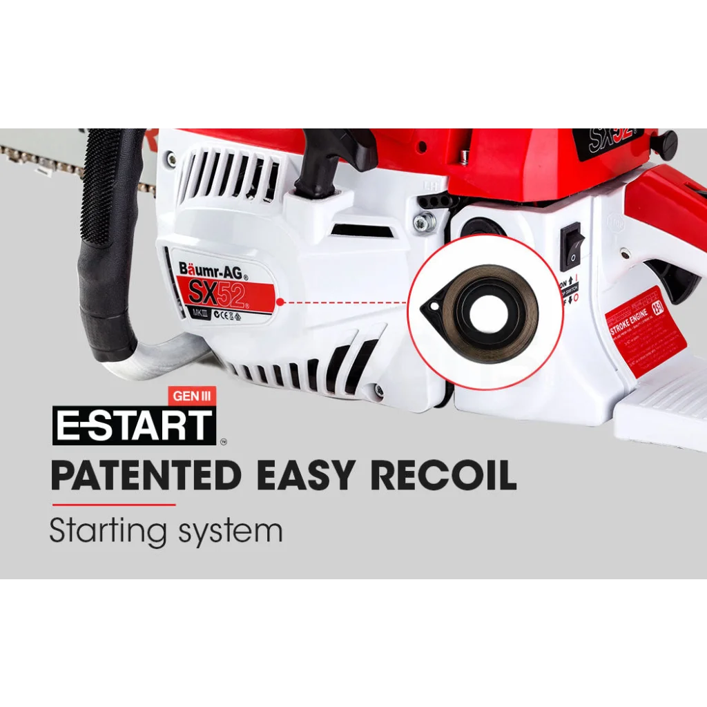 52CC Petrol Commercial Chainsaw 20 Bar E-Start Chain Saw