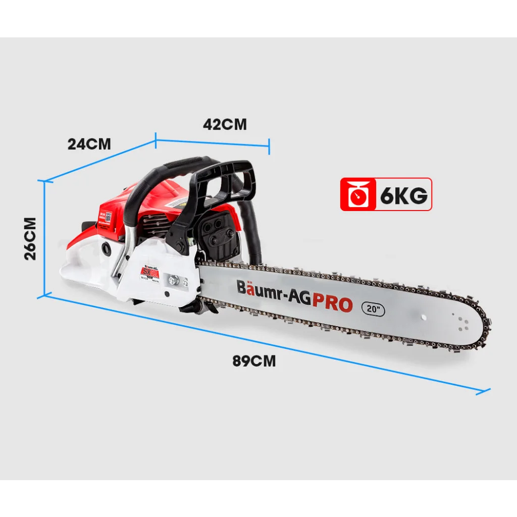52CC Petrol Commercial Chainsaw 20 Bar E-Start Chain Saw