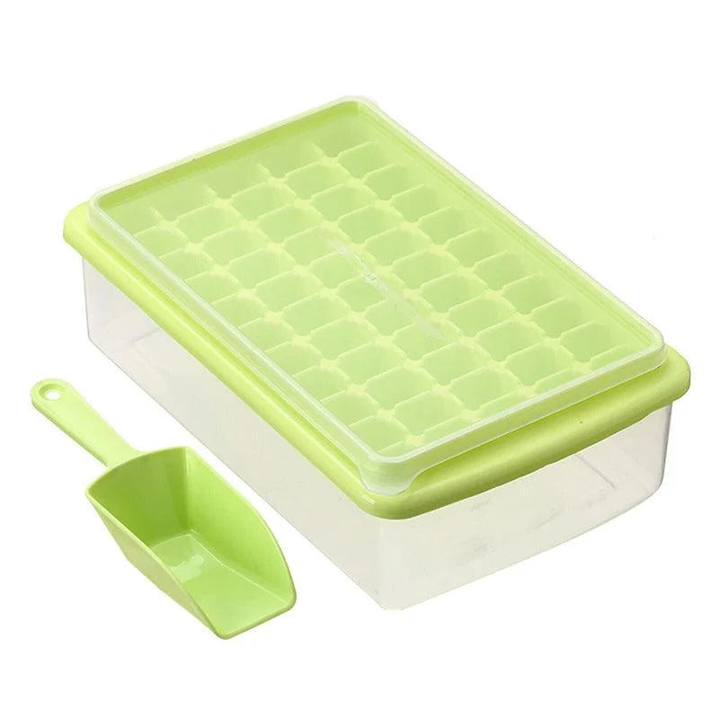 55 Grids Ice Cube Tray Mould With Lid And Storage Box Scoop