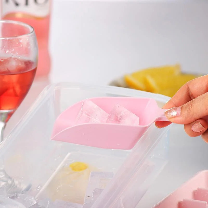 55 Grids Ice Cube Tray Mould With Lid And Storage Box Scoop