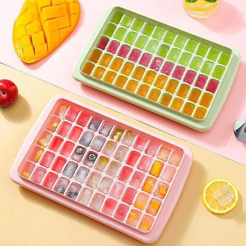 55 Grids Ice Cube Tray Mould With Lid And Storage Box Scoop