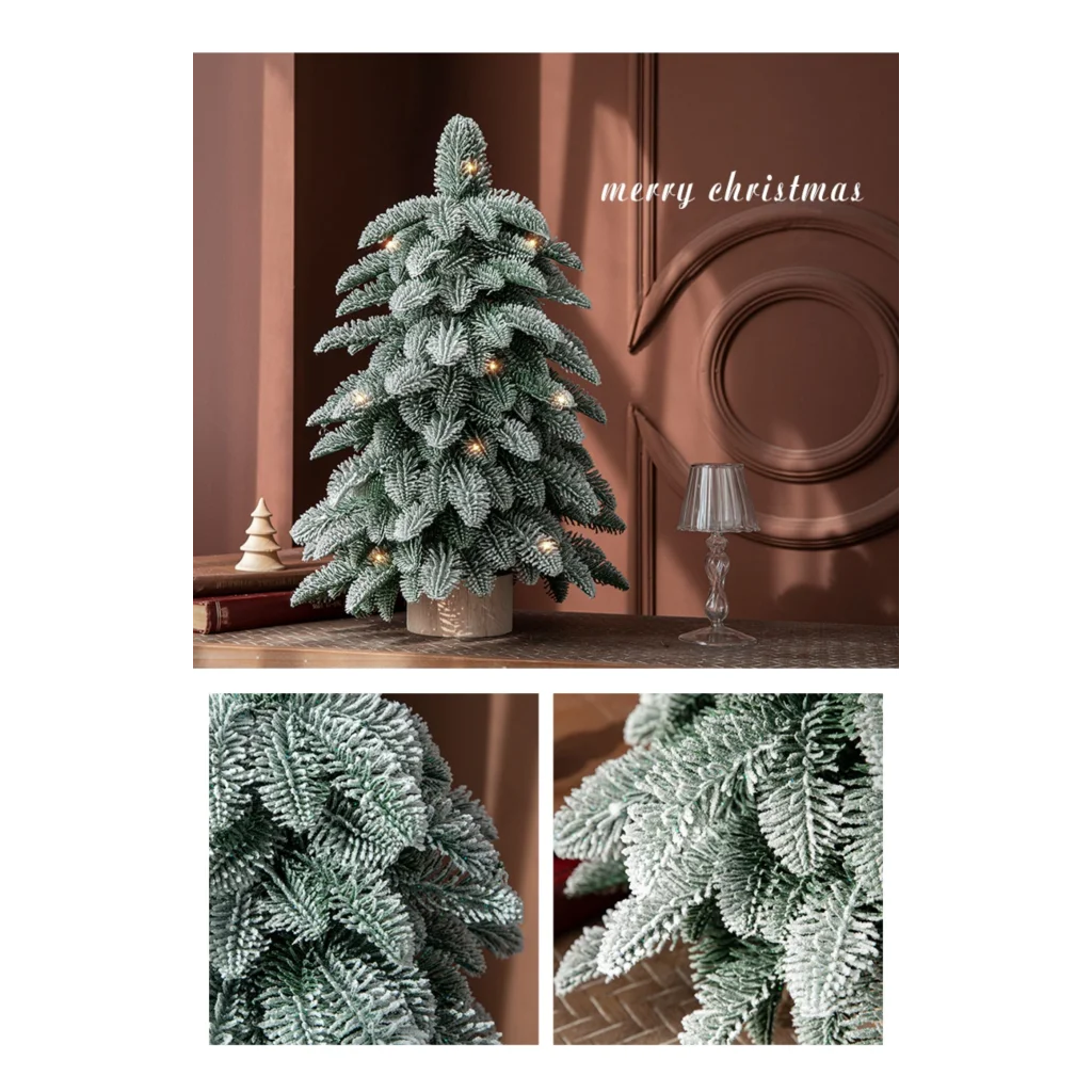 55cm Frosted Mini Christmas Tree – Snow-Covered Indoor