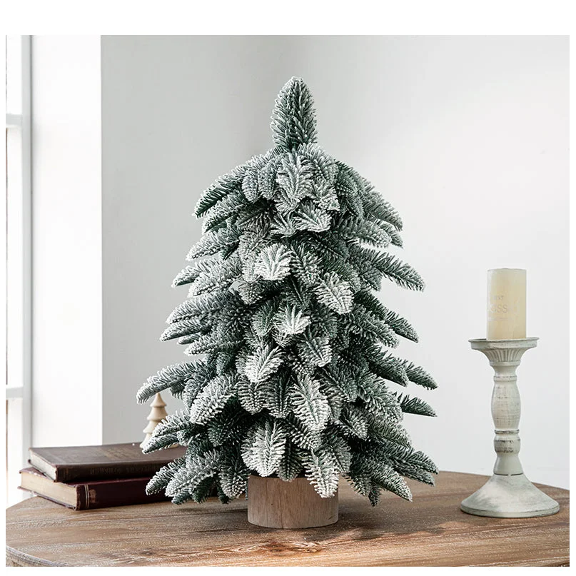 55cm Frosted Mini Christmas Tree – Snow-Covered Indoor