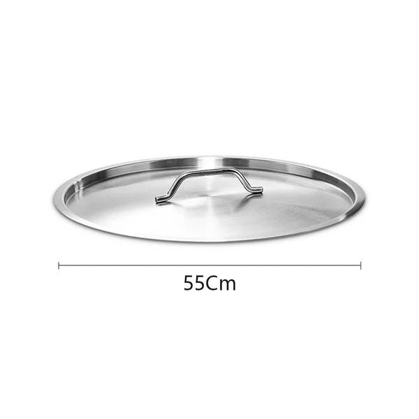 55cm Top Grade Stainless Steel Stockpot Lid Cover - Premium