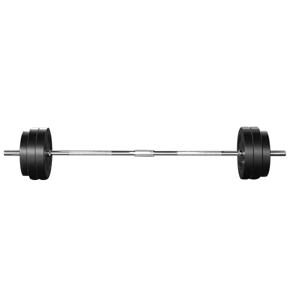 58KG Barbell Weight Set Plates Bar Bench Press Fitness