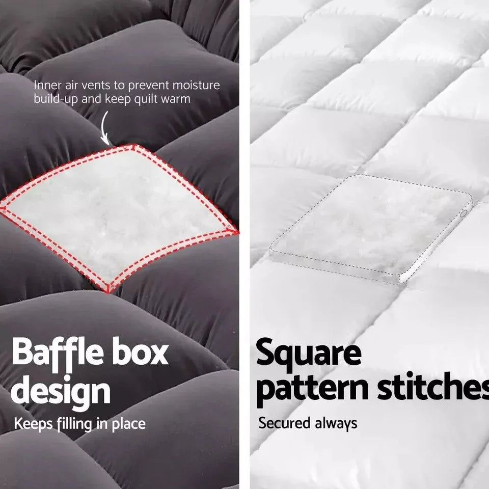 5CM Bedding Luxury Pillowtop Mattress Topper Mat Pad