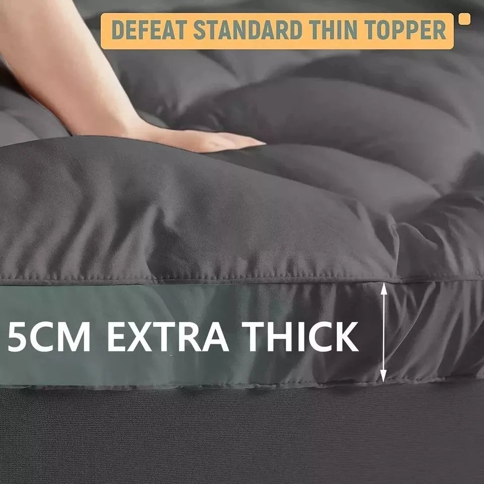 5CM Bedding Luxury Pillowtop Mattress Topper Mat Pad