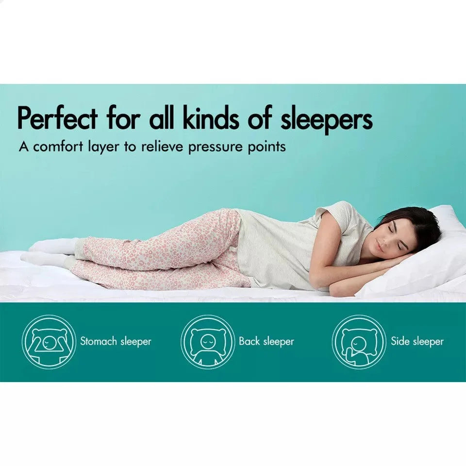 5CM Bedding Luxury Pillowtop Mattress Topper Mat Pad