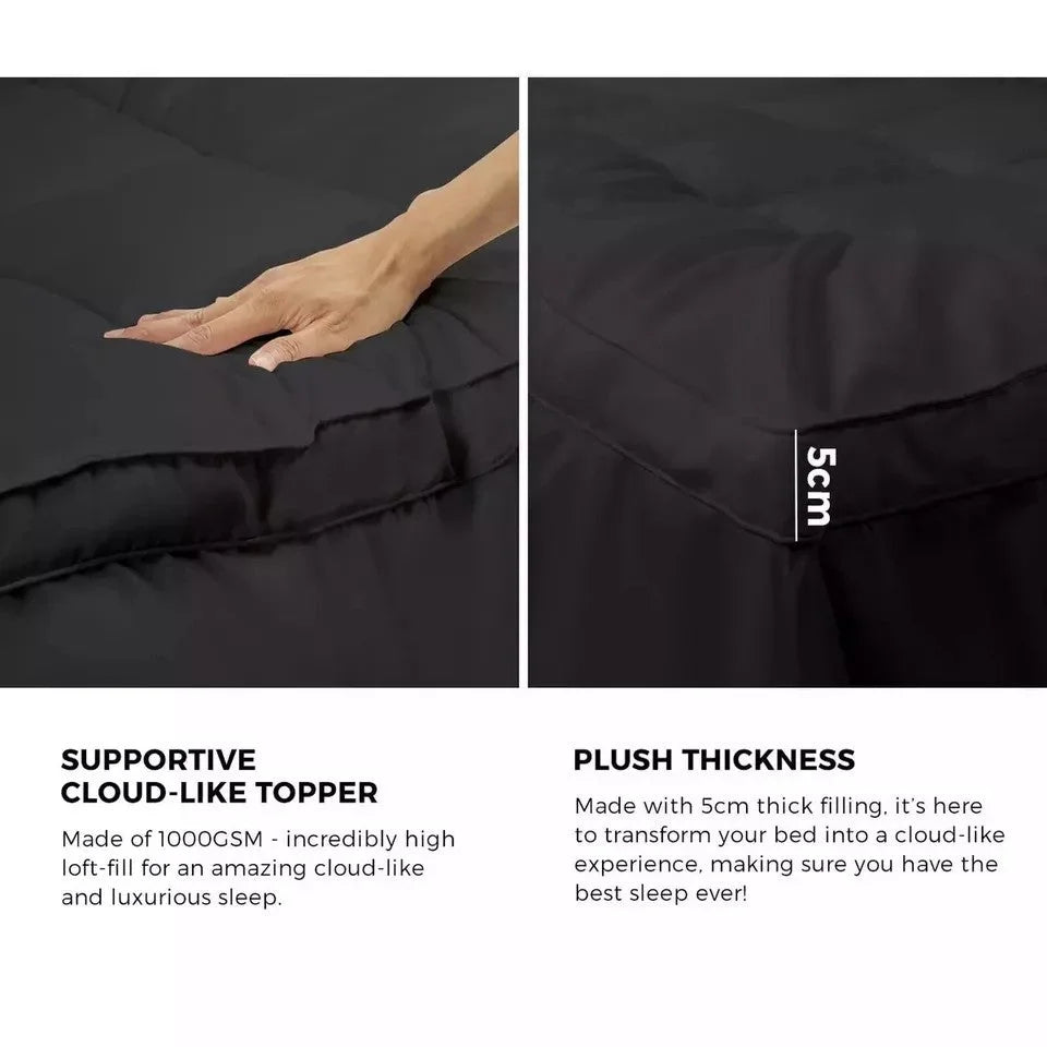 5CM Bedding Luxury Pillowtop Mattress Topper Mat Pad