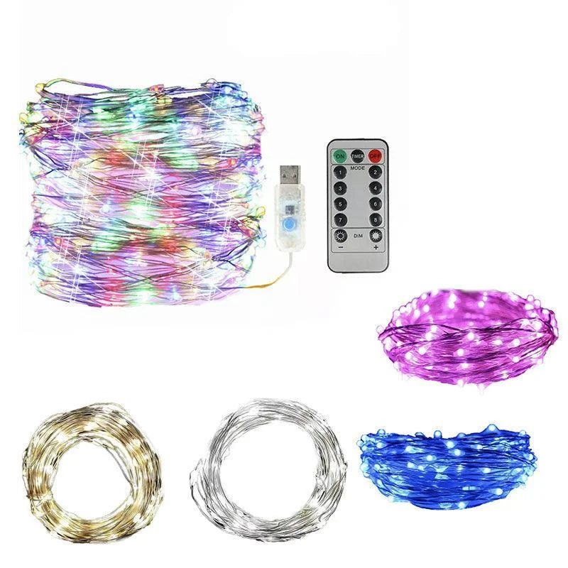 5M 10M 20M Usb Powered Copper Wire String Fairy Lights Xmas