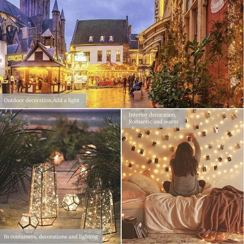 5M 10M 20M Usb Powered Copper Wire String Fairy Lights Xmas