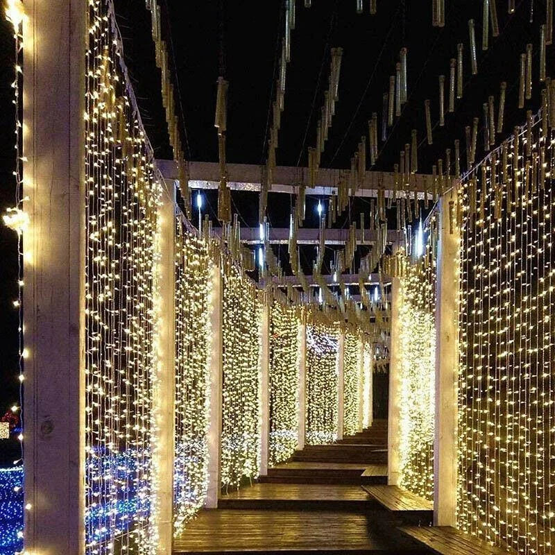5M 50 Led Curtain Fairy String Lights Wedding Outdoor