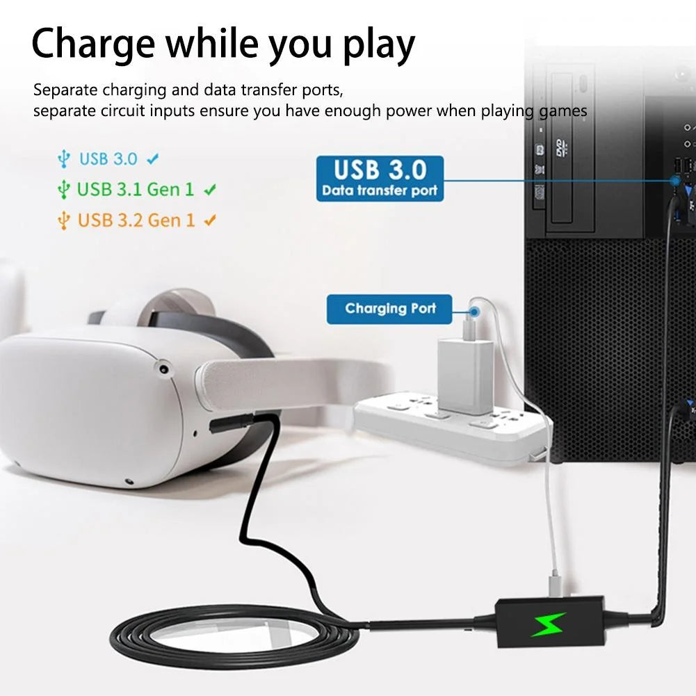 5M Usb To Type C Cable For Meta Quest Pro Vr Headset-1922443389412970498